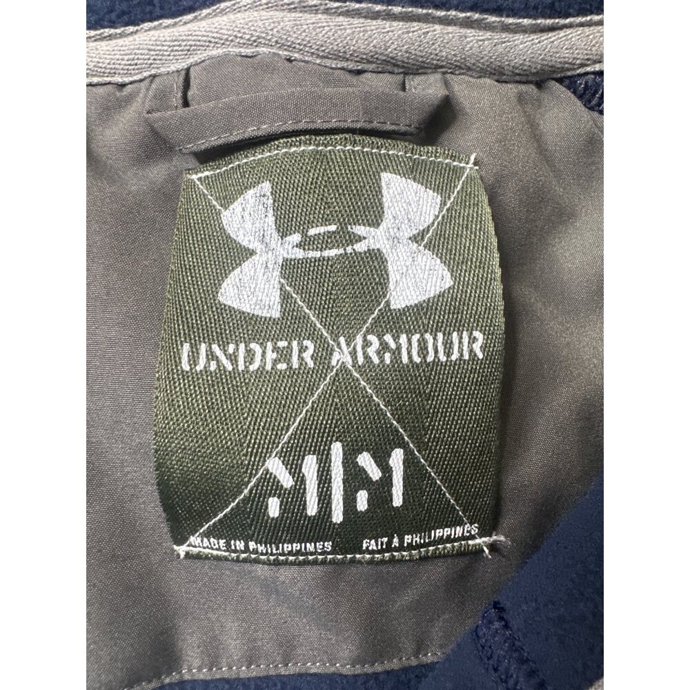 Under Armour Mens Navy Fleece Jacket M AllSeasonGear Quick Dry Quiet Performance - Picture 3 of 7